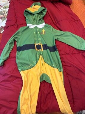 ELF Green and Yellow One-Piece Elf Costume
